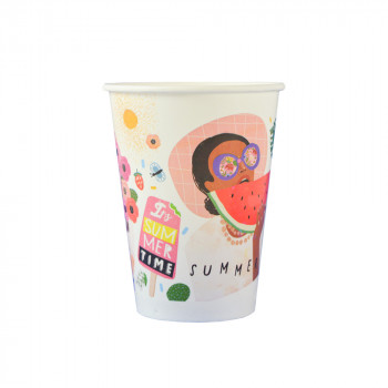 Cup enkelwandig 290ml/12oz, v.a 10.000 st