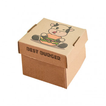 Burgerbox karton, 13 x 13 x 10 cm